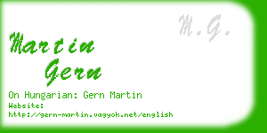 martin gern business card